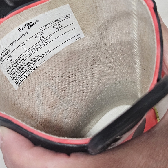 Western Chief Red and Black Ladybug Rain Boots - Picture 5 of 7